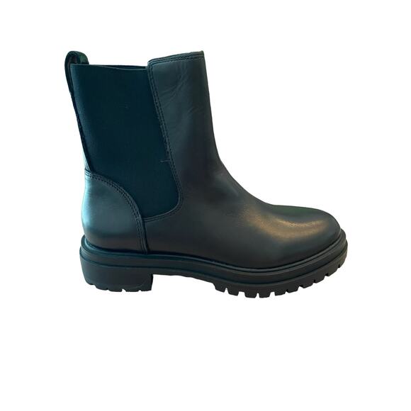 Madewell Gibson Chelsea Ankle Boot Leather Slip On Round Toe Black Size 6 - Picture 7 of 10